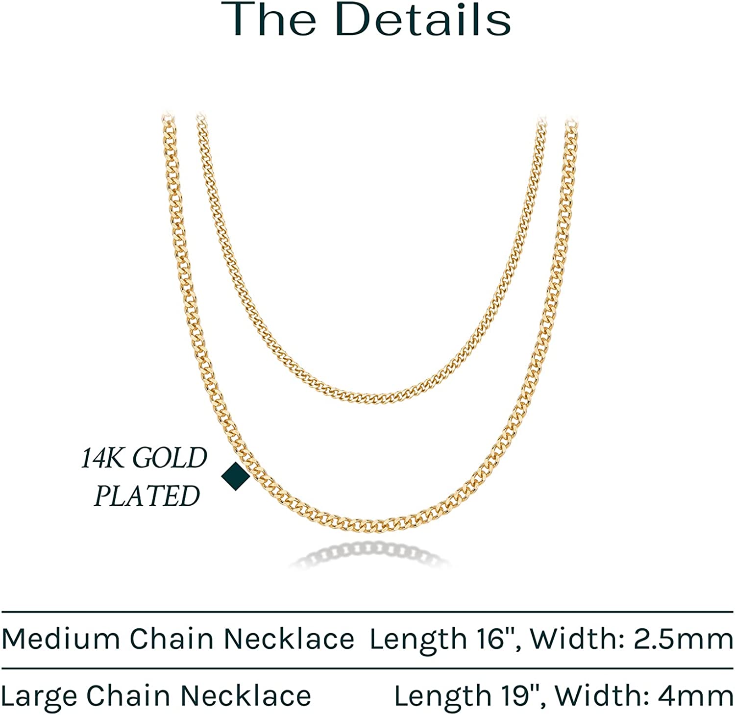 PAVOI 14K Gold Plated Dainty Layering Necklaces for Women | Snake Chain, Curb Link, Paperclip Layered Chains - Image 3
